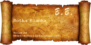 Botka Blanka névjegykártya