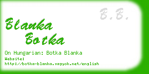 blanka botka business card